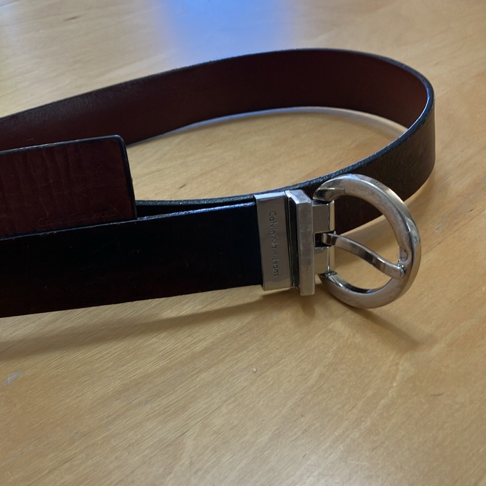 Calvin Klein Jeans Reversible Belt Brown and Tan Size XL great condition